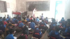 TEACHING by VOLUNTEERS in the GOVERNMENT PRIMARY AND MIDDLE SCHOOL BHATAGAON AND MATHPURENA
