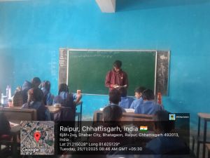 TEACHING by VOLUNTEERS in the GOVERNMENT PRIMARY AND MIDDLE SCHOOL BHATAGAON AND MATHPURENA